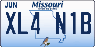 MO license plate XL4N1B