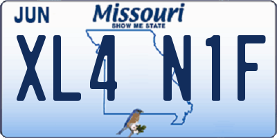 MO license plate XL4N1F