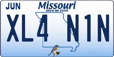 MO license plate XL4N1N