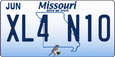 MO license plate XL4N1O