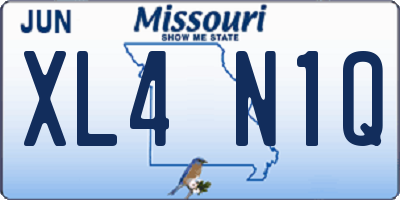 MO license plate XL4N1Q