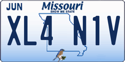 MO license plate XL4N1V
