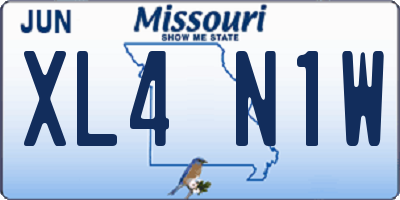 MO license plate XL4N1W