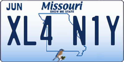 MO license plate XL4N1Y