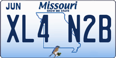 MO license plate XL4N2B
