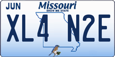 MO license plate XL4N2E