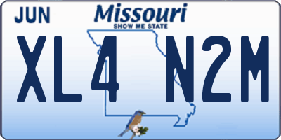 MO license plate XL4N2M
