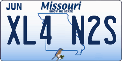 MO license plate XL4N2S