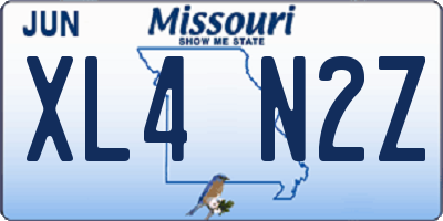 MO license plate XL4N2Z
