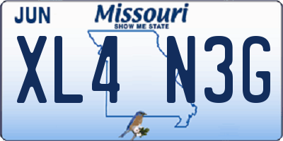 MO license plate XL4N3G