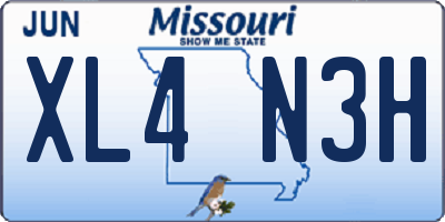 MO license plate XL4N3H