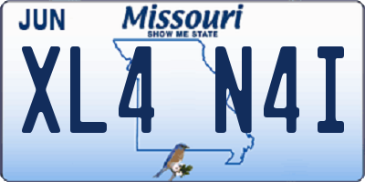 MO license plate XL4N4I