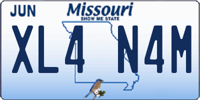 MO license plate XL4N4M
