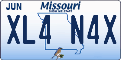 MO license plate XL4N4X