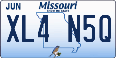 MO license plate XL4N5Q