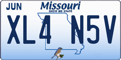 MO license plate XL4N5V