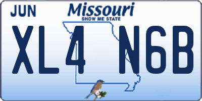 MO license plate XL4N6B