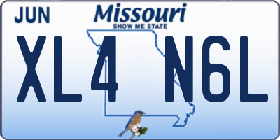 MO license plate XL4N6L