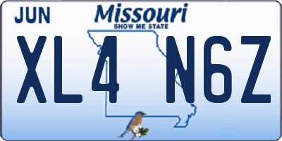 MO license plate XL4N6Z