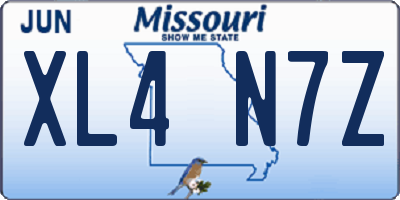 MO license plate XL4N7Z