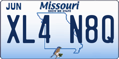 MO license plate XL4N8Q