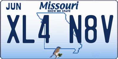 MO license plate XL4N8V
