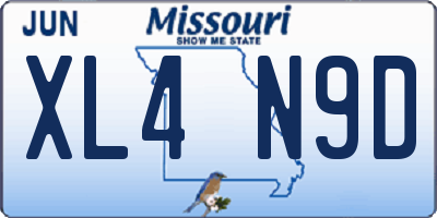 MO license plate XL4N9D