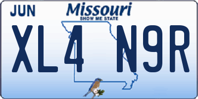 MO license plate XL4N9R