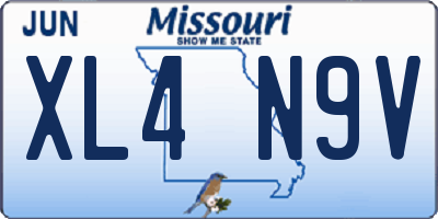 MO license plate XL4N9V