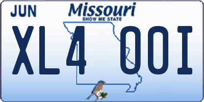 MO license plate XL4O0I