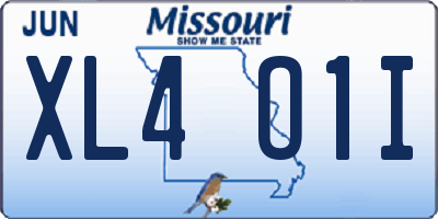 MO license plate XL4O1I