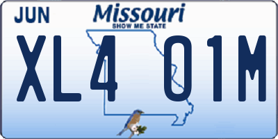 MO license plate XL4O1M