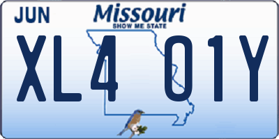 MO license plate XL4O1Y