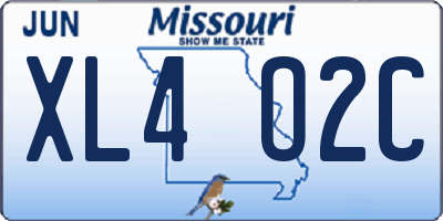MO license plate XL4O2C