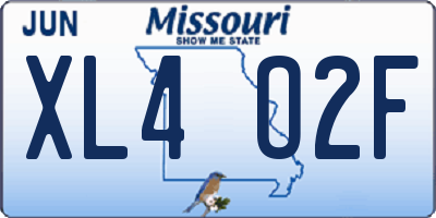 MO license plate XL4O2F