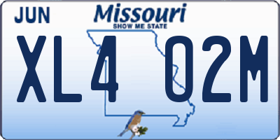 MO license plate XL4O2M