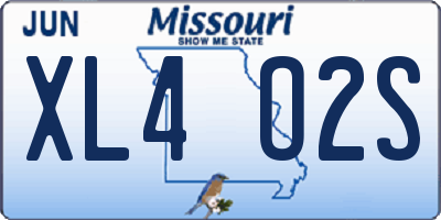 MO license plate XL4O2S