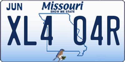 MO license plate XL4O4R