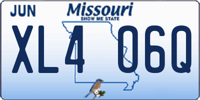 MO license plate XL4O6Q