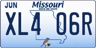 MO license plate XL4O6R