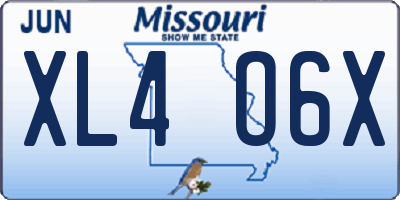 MO license plate XL4O6X
