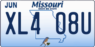 MO license plate XL4O8U