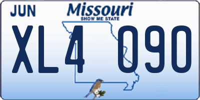 MO license plate XL4O9O