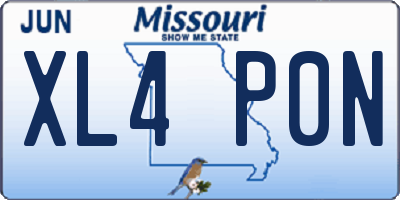 MO license plate XL4P0N