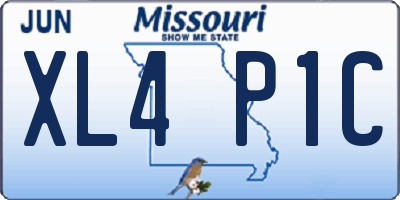 MO license plate XL4P1C