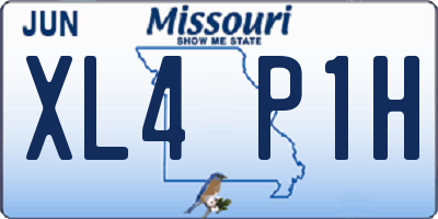 MO license plate XL4P1H