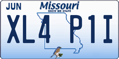 MO license plate XL4P1I