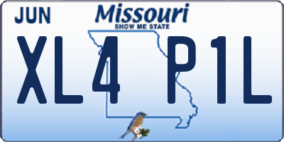 MO license plate XL4P1L