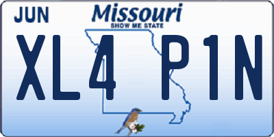 MO license plate XL4P1N
