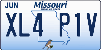 MO license plate XL4P1V